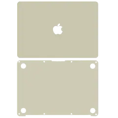 2 in 1 (Top and Bottom) Skin For MacBook 12" A1534 (2015-2017) (Gold)