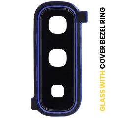 Back Camera Lens With Cover Bezel Ring For Samsung Galaxy Fold 4G (F900) / Fold 5G (F907) (Astro Blue)