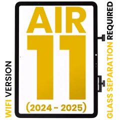 Digitizer For iPad Air 11" (2024) / Air 11" (2025) (Glass Separation Required) (Premium) (WiFi Only) (Black)
