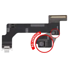 Charging Port Flex Cable For iPad 10 (2022) (Cellular) (Premium) (Silver)