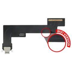 Charging Port Flex Cable For iPad Air 4 (WiFi Only) (Aftermarket Plus) (White)