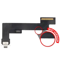 Charging Port Flex Cable For iPad Air 4 (WiFi Only) (Premium) (Black)