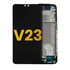 OLED Assembly With Frame For Vivo V23 5G (Refurbished) (Stardust Black)