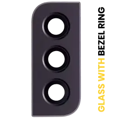 Back Camera Lens With Bezel Ring For Samsung Galaxy S22 / S22 Plus (Phantom Black)