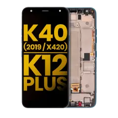 LCD Assembly With Frame For LG K40 (2019 / X420) / K12 Plus (Refurbished) (Blue)