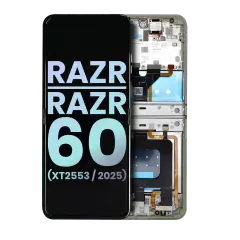 OLED Assembly With Frame For Motorola Razr / Razr 60 (XT2553 / 2025) (Genuine OEM) (Lightest Sky) 