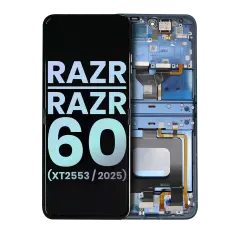 OLED Assembly With Frame For Motorola Razr / Razr 60 (XT2553 / 2025) (Genuine OEM) (Gibraltar Sea) 