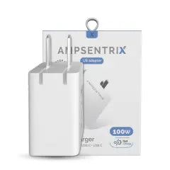 4 Plug - 100W USB Type C And USB Type A Wall Power Adapter (AmpSentrix)