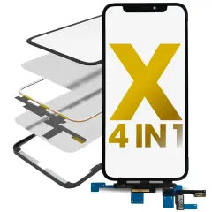 4 in 1 Short  Flex (Digitizer Touch With Glass + OCA + Frame Pre-installed) For iPhone X (OCA Master)