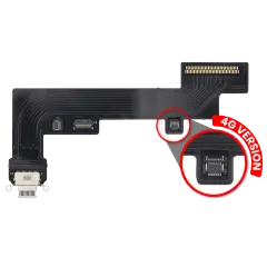 Charging Port Flex Cable For iPad Air 4 / iPad Air 5 (Cellular) (Aftermarket Plus) (White)