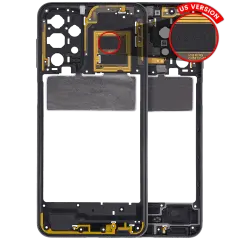 Mid-Frame Housing For Samsung Galaxy A23 5G (A236U / 2022) (US Version) (Black)