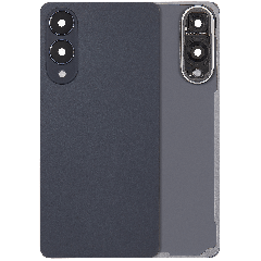 Back Cover Glass With Camera Lens For Samsung Galaxy S25 Edge (No Logo) (Aftermarket Plus)  (Titanium Jetblack)