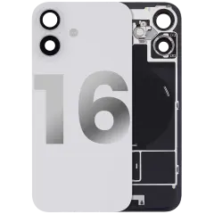 Back Glass w/ MagSafe Magnet & NFC & Flashlight Flex For iPhone 16 (Used OEM Pull: Grade A) (White)