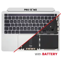 Top Case Assembly With Battery And Keyboard For MacBook Pro 13" A2338 (2020)  / (Silver) (UK Keyboard)