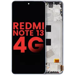 OLED Assembly With Frame For Xiaomi Redmi Note 13 4G (Aftermarket Plus) (Ice Blue)