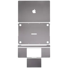 4in1 (Top, Bottom, Keyboard, Trackpad) Skin For MacBook Pro 16" A2485 (2021)  Pro /  Max  () (Gray)