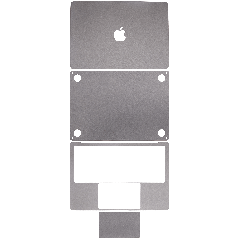 4in1 (Top, Bottom, Keyboard, Trackpad) Skin For MacBook Air 13" (A2681 / Mid 2022)  (M2) (Gray)