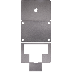 4in1 (Top, Bottom, Keyboard, Trackpad) Skin For Macbook Air 15" (A2941 / Mid 2023) (M2) (Gray)