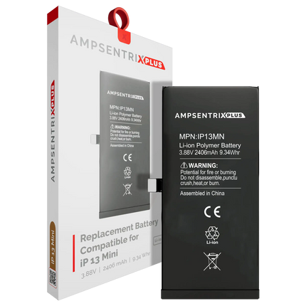 Battery | for: iPhone 13 Mini | AmpSentrix Plus (No Message)