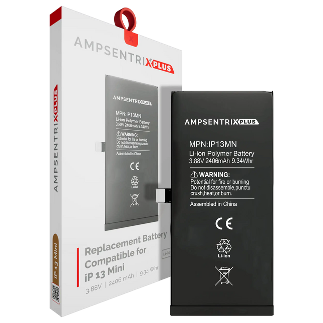 Battery | for: iPhone 13 Mini | AmpSentrix Plus (No Message)