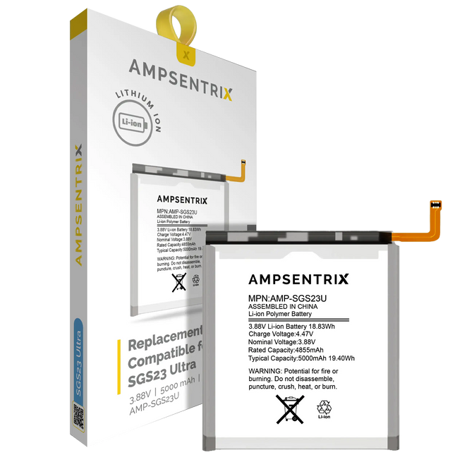 Battery | for: Samsung Galaxy S23 Ultra | AmpSentrix Pro (OEM Core)