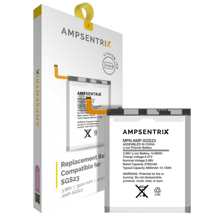 Battery | for: Samsung Galaxy S23 | AmpSentrix Pro (OEM Core)