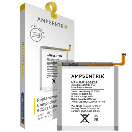 Battery | for: Samsung Galaxy S22 Ultra | AmpSentrix Pro (OEM Core)