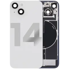 Back Glass w/ MagSafe Magnet & NFC & Flashlight Flex For iPhone 14 (Used OEM Pull: Grade C) (Starlight)