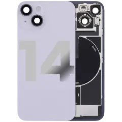 Back Glass w/ MagSafe Magnet & NFC & Flashlight Flex For iPhone 14 (Used OEM Pull: Grade C) (Purple)