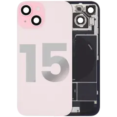 Back Glass w/ MagSafe Magnet & NFC & Flashlight Flex For iPhone 15 (Used OEM Pull: Grade B) (Pink)