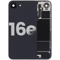 Back Glass w/ MagSafe Magnet & NFC & Flashlight Flex For iPhone 16e (Used OEM Pull: Grade C) (Black)