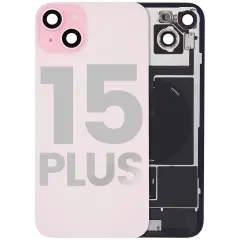 Back Glass w/ MagSafe Magnet & NFC & Flashlight Flex For iPhone 15 Plus (Used OEM Pull: Grade C) (Pink)