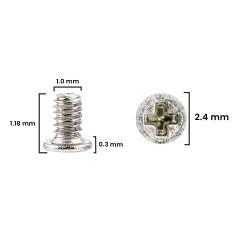Screw Set (M1.0 x 1.18L x 2.4D x 0.3T) for iPhone 12 mini (30 Pack) (Service Pack)