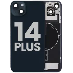 Back Glass w/ MagSafe Magnet & NFC & Flashlight Flex For iPhone 14 Plus (Used OEM Pull: Grade C) (Midnight)