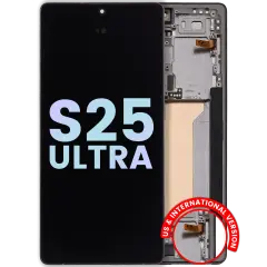 OLED Assembly With Frame For Samsung Galaxy S25 Ultra 5G (Service Pack ) (US &amp; International) (Titanium Jet Black)