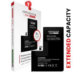 Replacement Battery For iPhone 15 Pro Max (AmpSentrix Plus Extended)