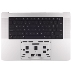 Top Case with Battery and Keyboard (ISO Ukrainian) For MacBook Pro 16" A3403 (2024) (Genuine OEM) (Silver)