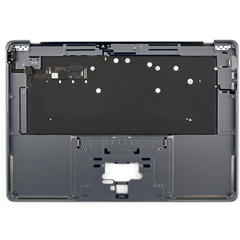 Top Case with Keyboard (ISO Turkish-F) For MacBook Air 15" A3114 (2024) (Genuine OEM) (Space Gray)