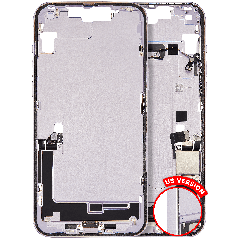 Mid-Frame Housing  W/ Charging Port Flex & Small Parts  For iPhone 14 Plus (US Version) (Used OEM Pull: Grade A) (Purple)