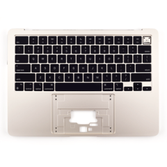 Top Case with Keyboard For MacBook Air 13" A2681 (2022) (ISO Swiss French) (Genuine OEM) (Starlight)