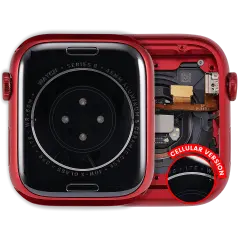 Housing Assembly Compatible For Watch Series 8 (45MM) (Used OEM Pull: Grade A) (Cellular Version) (Aluminum / Red)