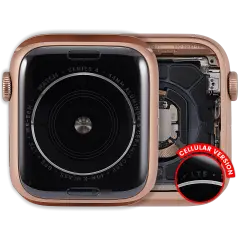 Housing Assembly Compatible For Watch Series 4 (44MM) (Used OEM Pull: Grade A) (Cellular Version) (Aluminum / Gold)