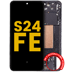 OLED Assembly With Frame For Samsung Galaxy S24 FE 5G (Refurbished) (US & International Version) (Graphite)