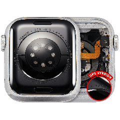 Housing Assembly Compatible For Watch Series 6 (40MM) (Used OEM Pull: Grade A) (GPS Version) (Aluminum / Silver)