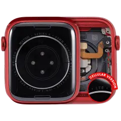 Housing Assembly Compatible For Watch Series 6 (44MM) (Used OEM Pull: Grade A) (Cellular Version) (Aluminum / Red)