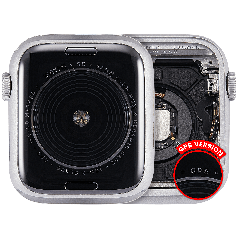 Housing Assembly Compatible For Watch Series SE 1st (44MM) (Used OEM Pull: Grade A) (GPS Version) (Aluminum / Silver)