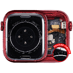 Housing Assembly Compatible For Watch Series 7 (41MM) (Used OEM Pull: Grade A) (Cellular Version) (Aluminum / Red)