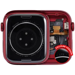 Housing Assembly Compatible For Watch Series 7 (45MM) (Used OEM Pull: Grade A) (Cellular Version) (Aluminum / Red)