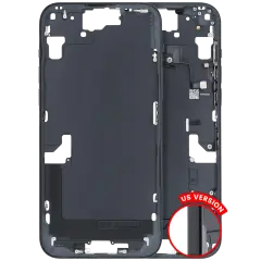 Mid-Frame Housing  W/ Small Parts For iPhone 15 Plus (US Version) (Used OEM Pull: Grade C) (Black)