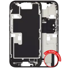 Mid-Frame Housing  W/ Small Parts For iPhone 16 Pro (EU / Global Version) (Used OEM Pull: Grade B) (Black Titanium)